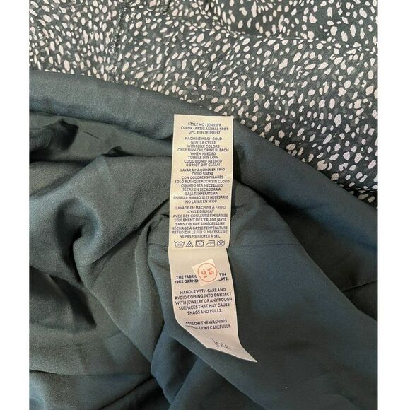 Joie Limited Edition Green Arctic Animal Spot Balloon Sleeve Dress LARGE NEW - Picture 10 of 11